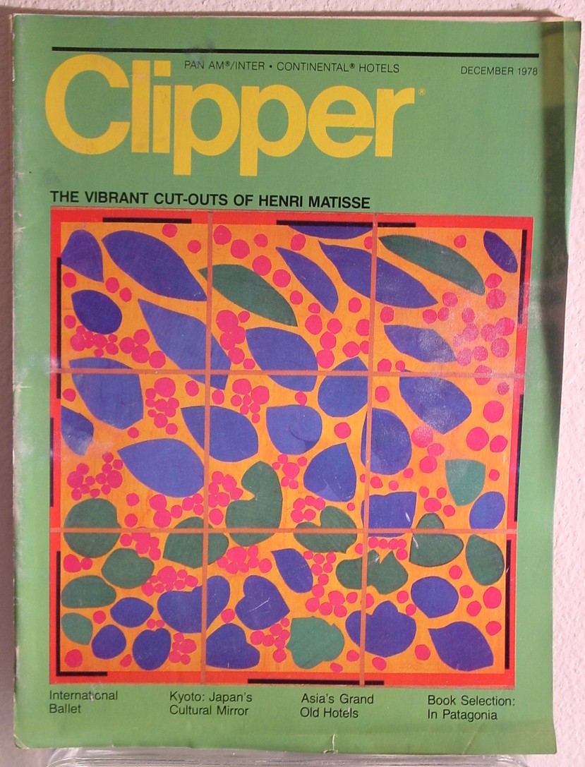 1978 December, Clipper in-flight Magazine with a cover story on the French artist Matisse.